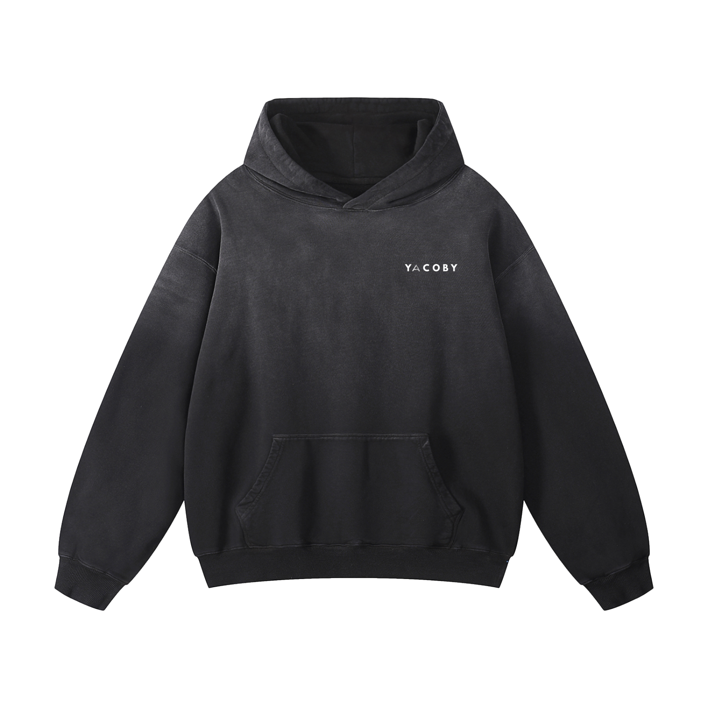 Yacoby Unisex Oversized Hoodie, Heavyweight Washed Cotton Pullover (RU0066)