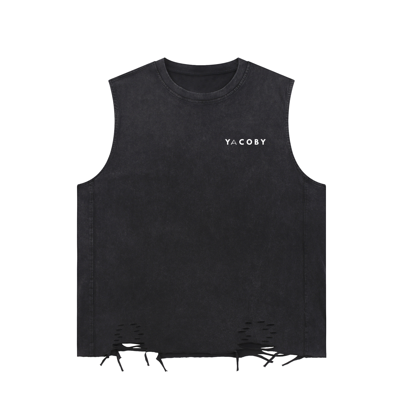 Yacoby Snow Washed Raw- Hem Tank Top
