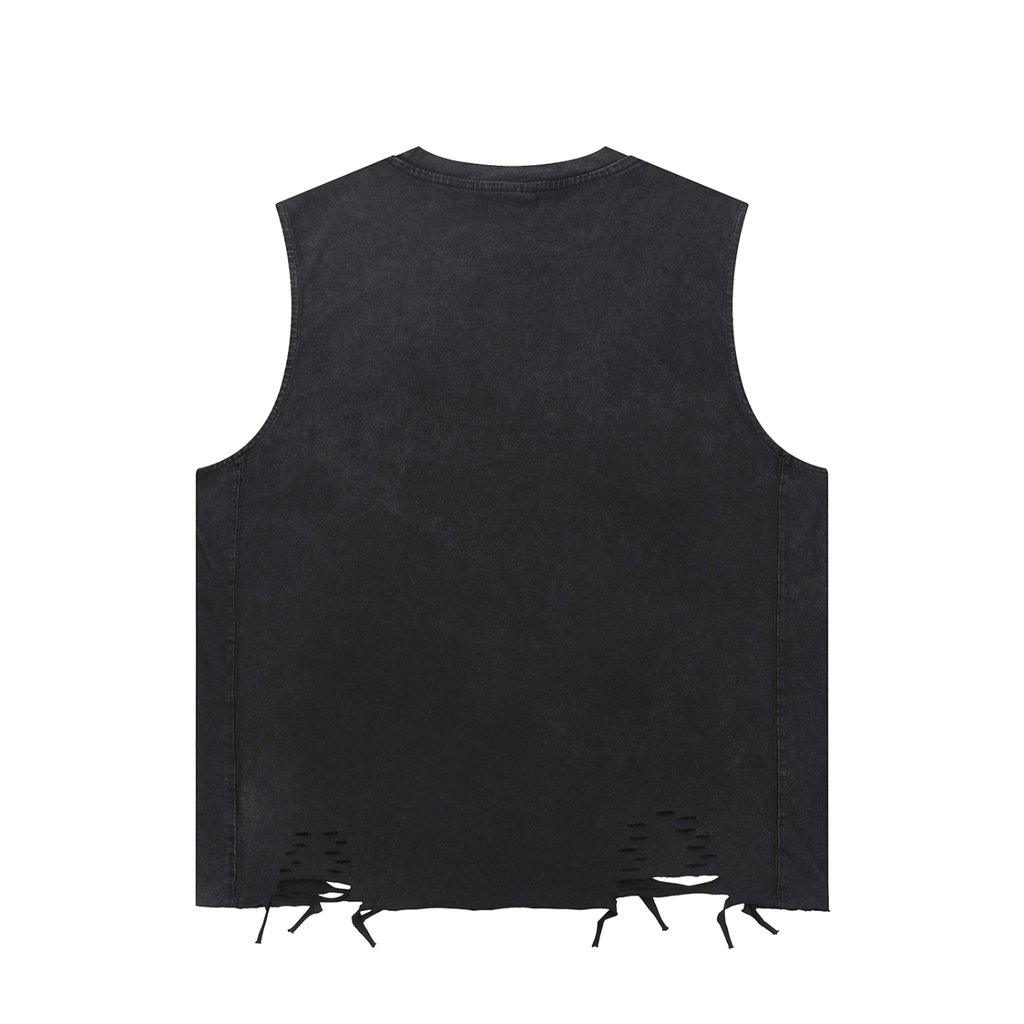 Yacoby Snow Washed Raw- Hem Tank Top