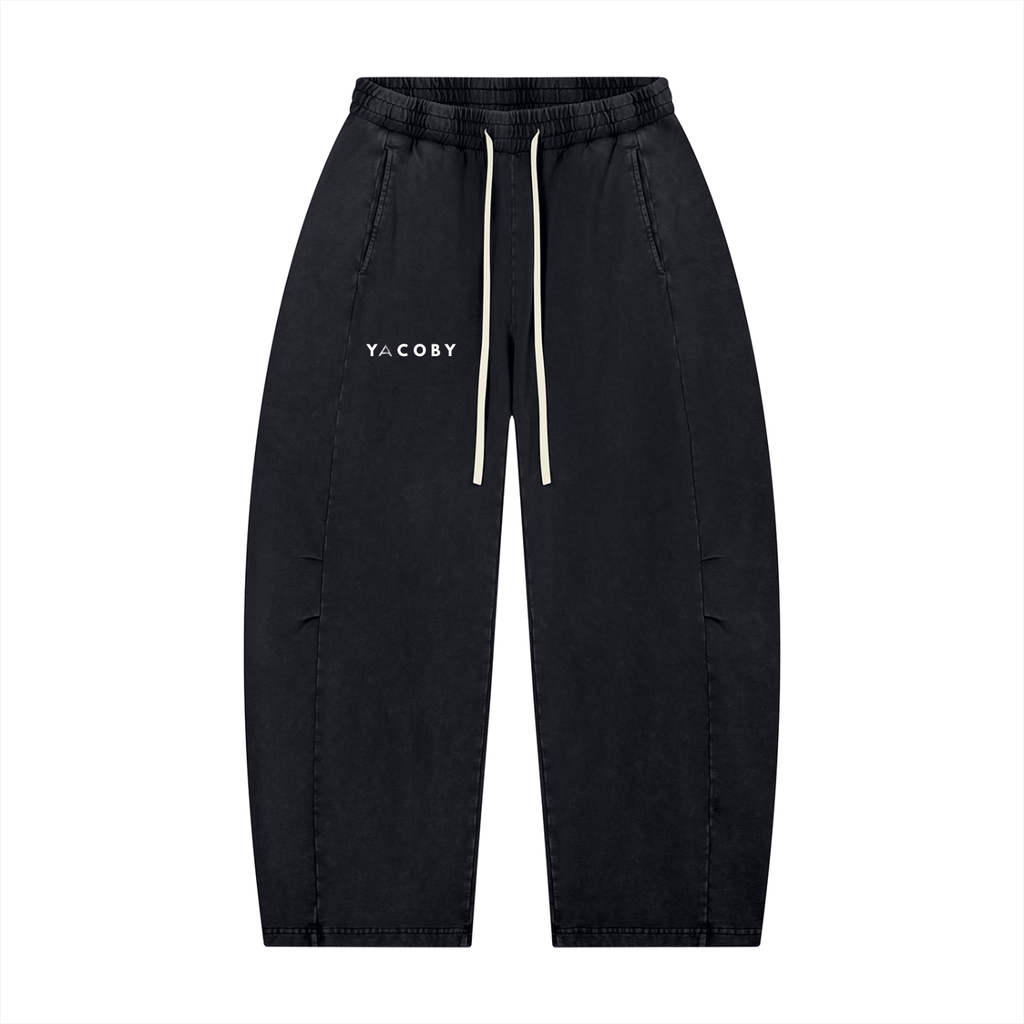 Yacoby Unisex Mineral Wash Barrel Leg Pants
