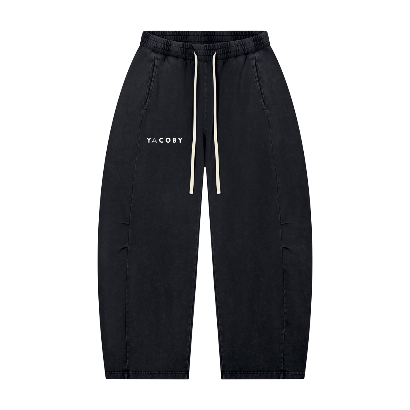 Yacoby Unisex Mineral Wash Barrel Leg Pants