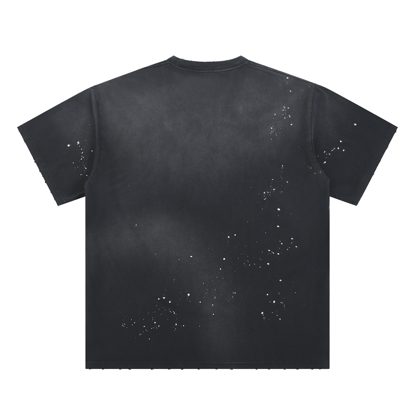 Yacoby Hand-Frayed Sunfade Paint Splatter T-Shirt