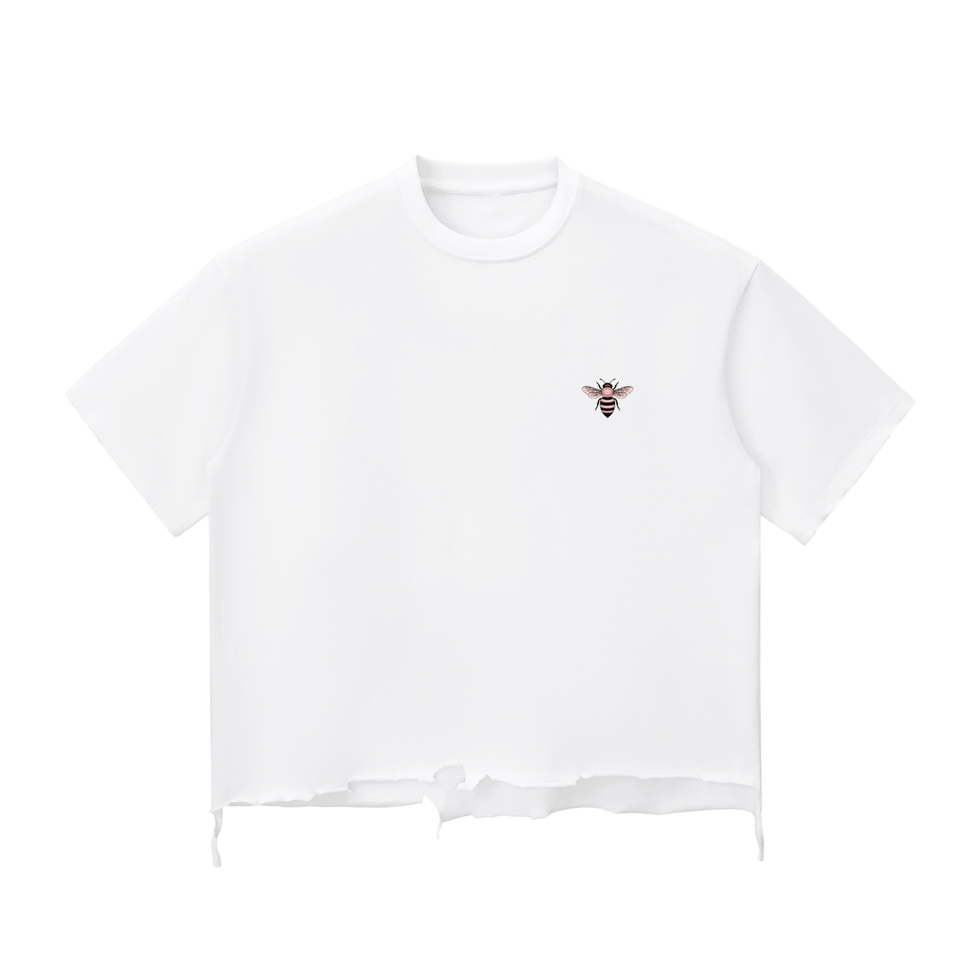 Yacoby's Like a Bee Snow Wash Raw-Hem Boxy T-shirt