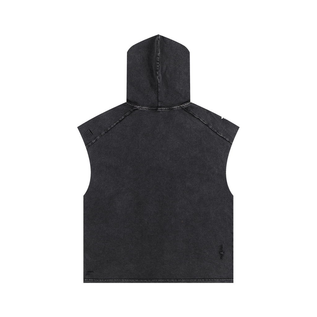 Yacoby Snow Washed Boxy Hooded Tank Top