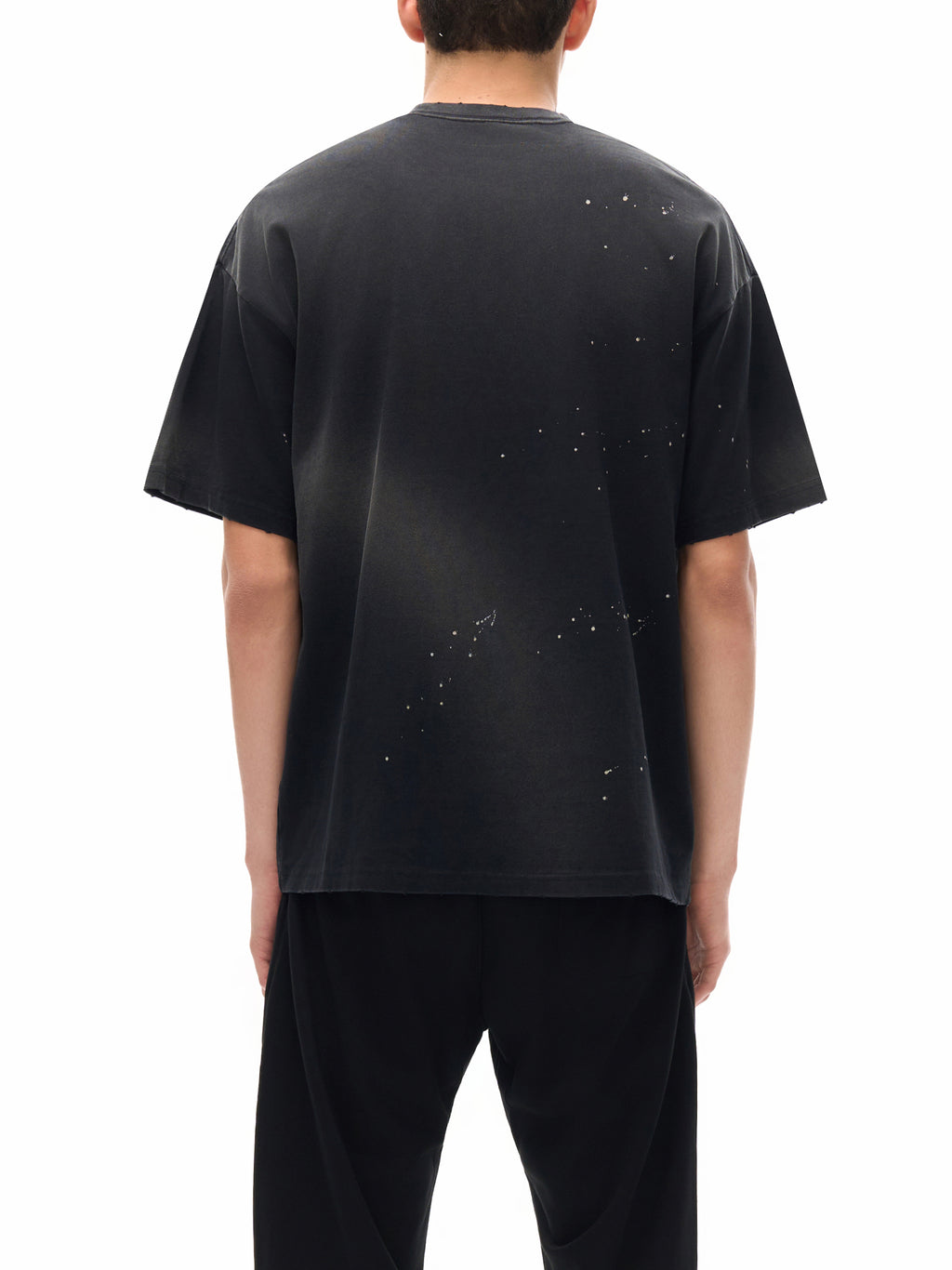 Yacoby Hand-Frayed Sunfade Paint Splatter T-Shirt