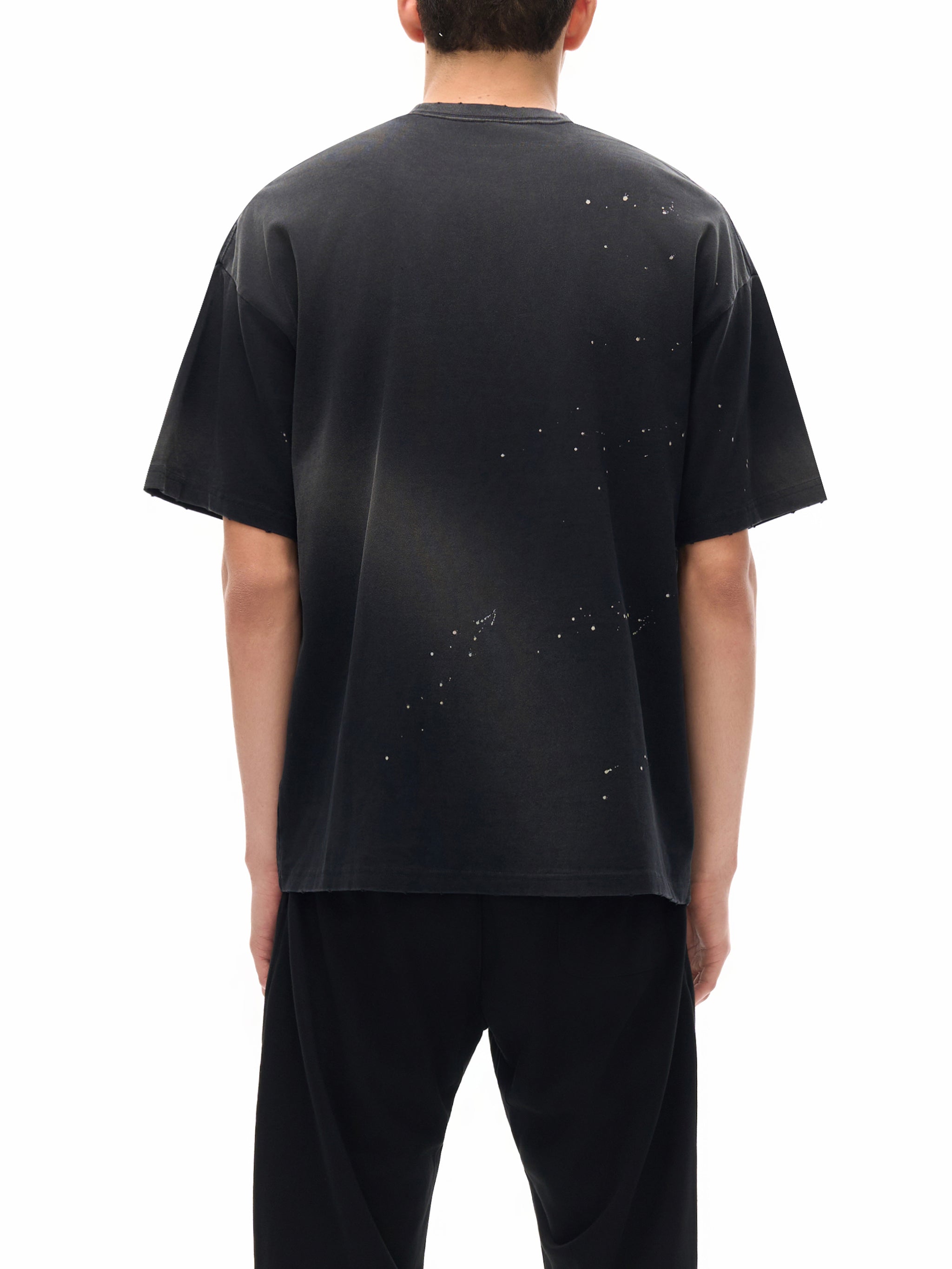 Yacoby Hand-Frayed Sunfade Paint Splatter T-Shirt