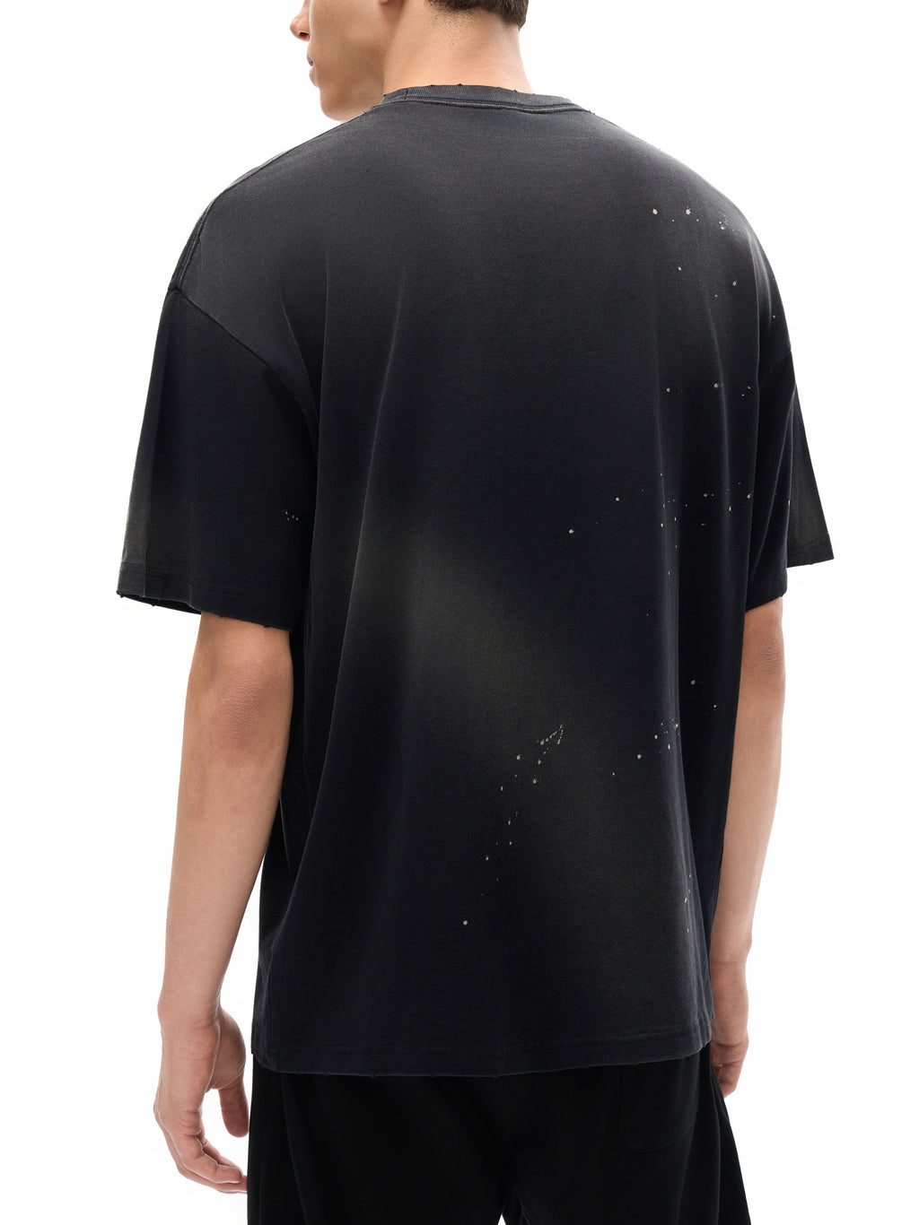 Yacoby Hand-Frayed Sunfade Paint Splatter T-Shirt
